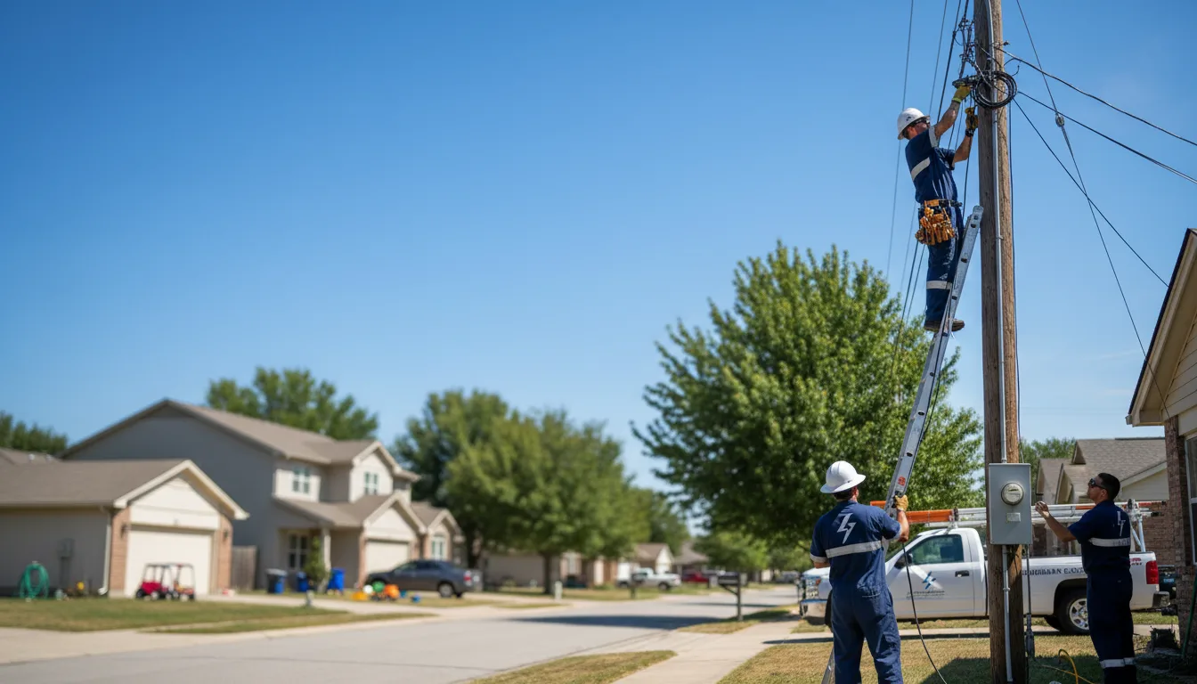 Residential electrician providing installation services in Nicoma Park, OK